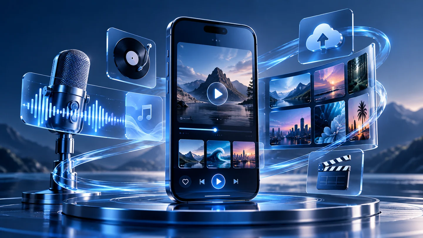 Modernized mobile interface with organized content and media experiences